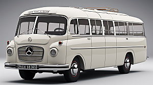 巴士交通工具复古模型
