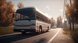 巴士公路交通工具模型