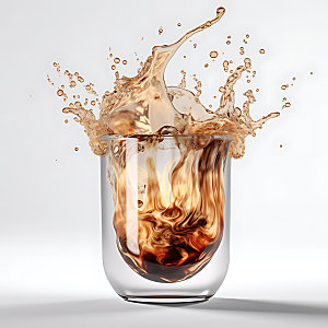 咖啡飞溅创意饮料摄影图