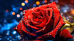 玫瑰花光感优雅摄影图