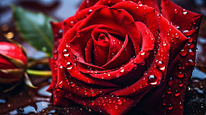 玫瑰花优雅光感摄影图