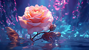 玫瑰花优雅植物摄影图