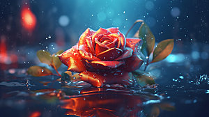 玫瑰花植物高清摄影图