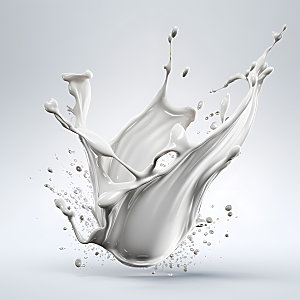 牛奶飞溅创意饮品摄影图