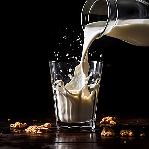 牛奶飞溅早餐饮料摄影图