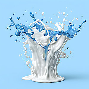 牛奶飞溅高清饮料摄影图