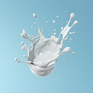牛奶飞溅早餐创意摄影图
