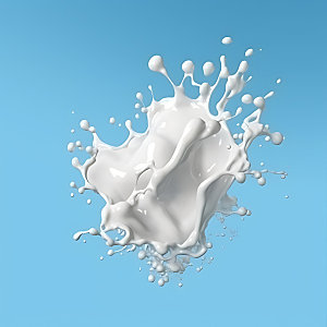 牛奶飞溅早餐高清摄影图