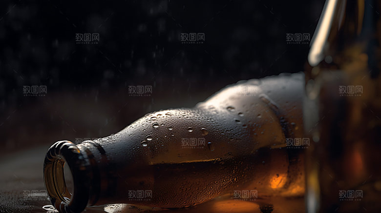 精酿啤酒饮料冰爽摄影图
