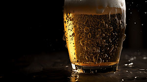 精酿啤酒饮料特写摄影图