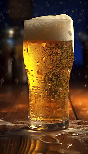 精酿啤酒酒品美味摄影图