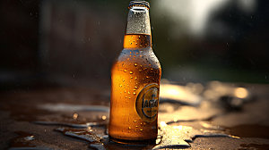 精酿啤酒冰爽高清摄影图