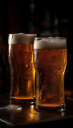精酿啤酒美味酒品摄影图