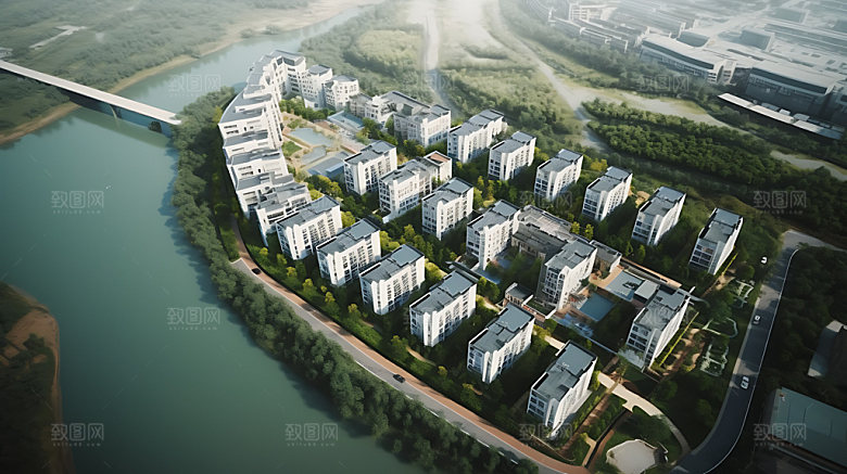 地产小区精致效果图