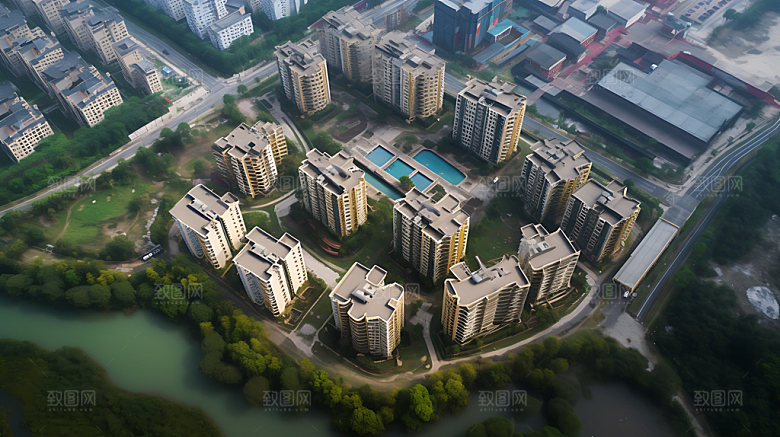 地产高清社区楼盘效果图