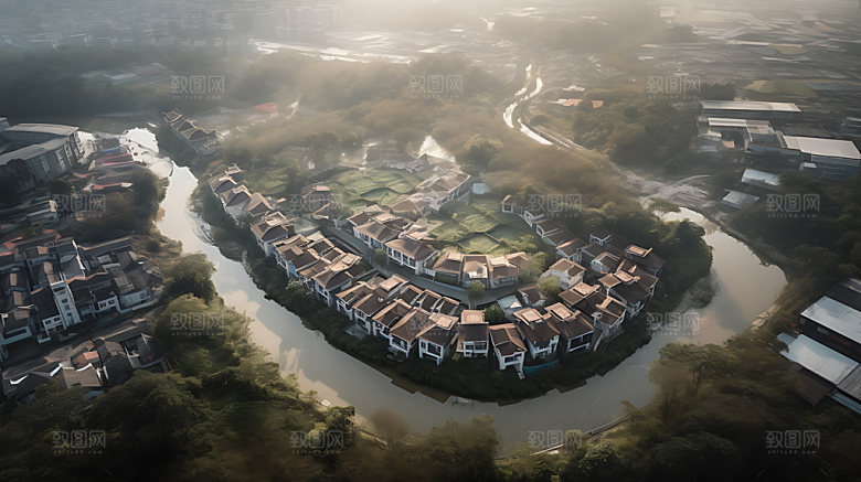 地产社区楼盘小区效果图