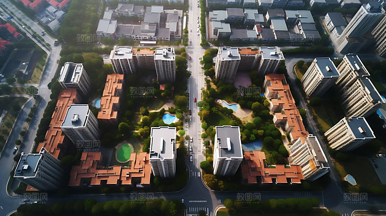 地产高端社区楼盘效果图