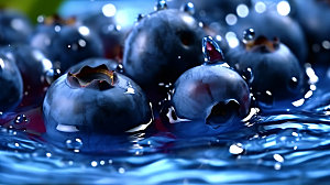 水中水果特写水润摄影图