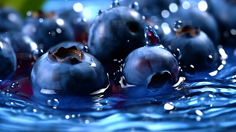 水中水果特写水润摄影图