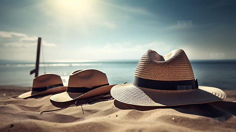 海边夏天旅游摄影图