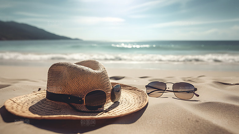 海边夏天阳光摄影图