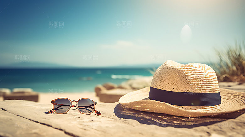 海边沙滩旅游摄影图