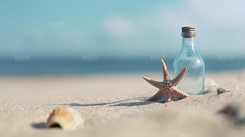 海边阳光夏天摄影图