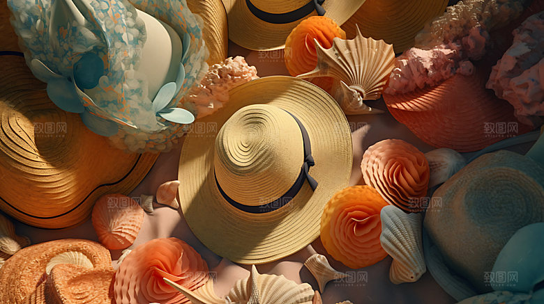 海边夏天度假摄影图