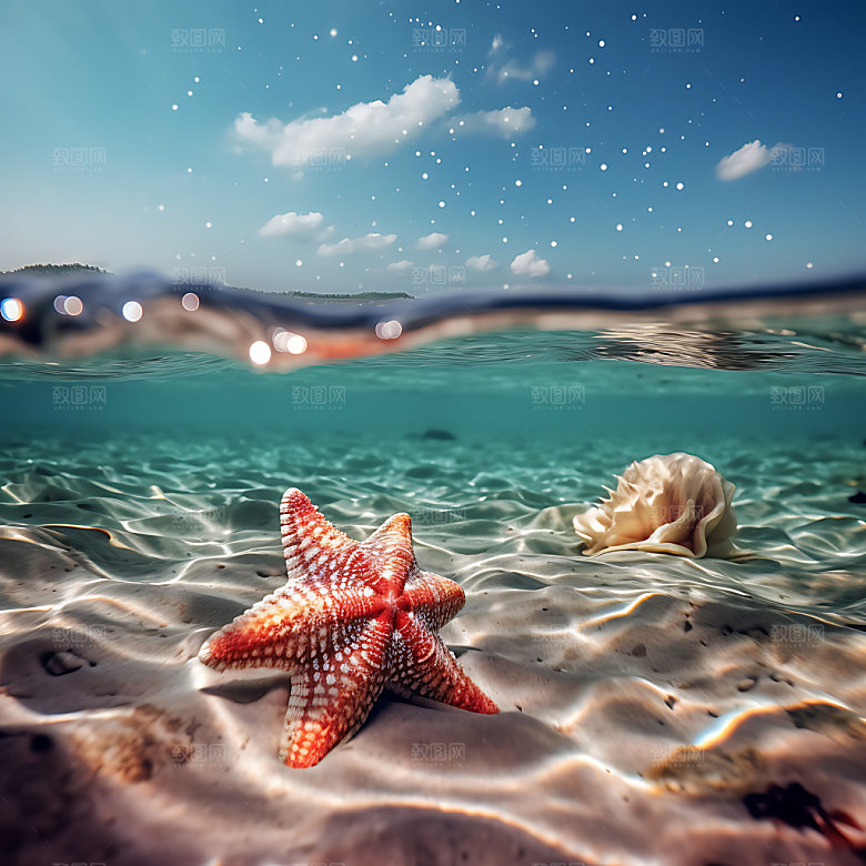 海边夏天旅游摄影图