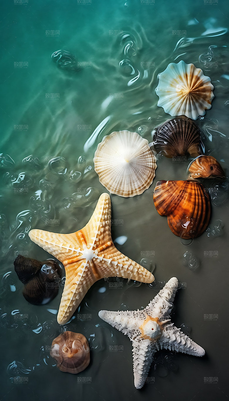 海边沙滩休闲摄影图