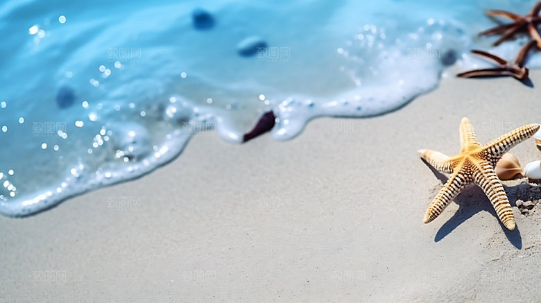 海边休闲夏日摄影图