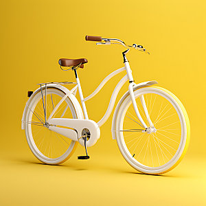 自行车交通工具骑行模型