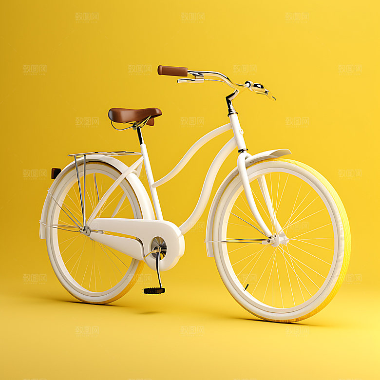 自行车交通工具骑行模型