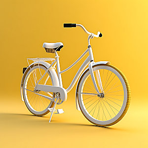 自行车交通工具立体模型