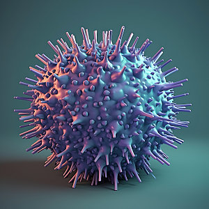 病毒细胞细节模型