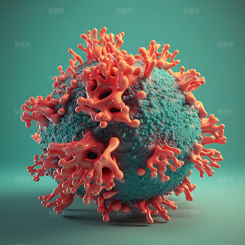 病毒病菌3D模型