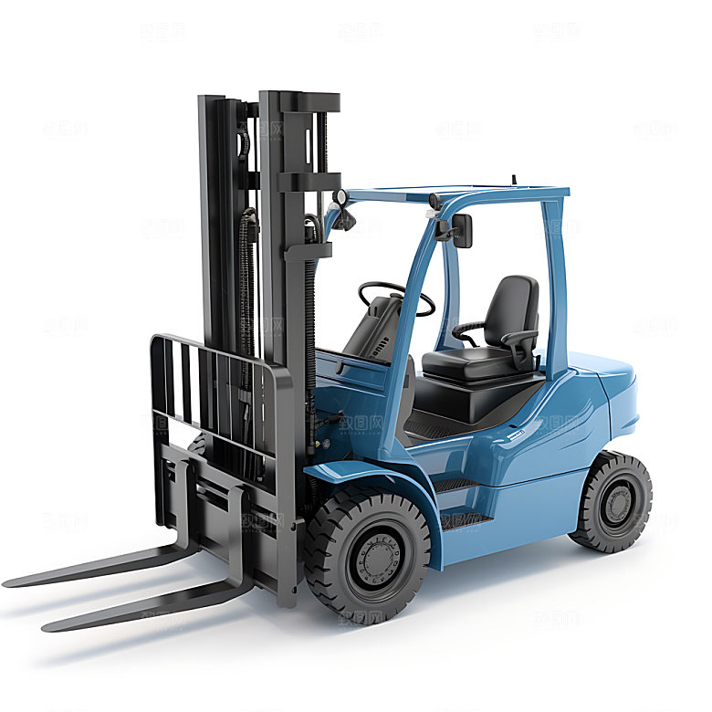 叉车3D立体模型