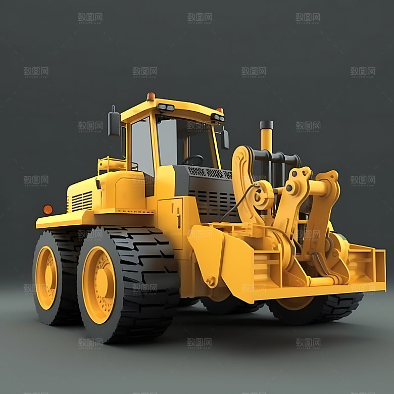 铲车3D立体模型