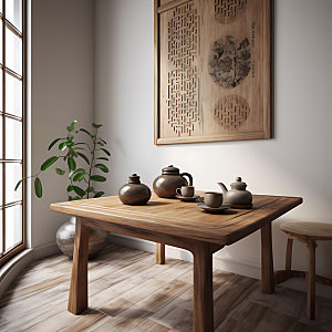 中式茶室高雅中国风效果图