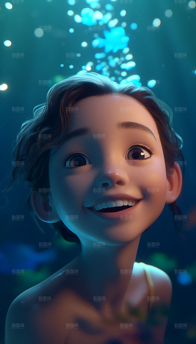 海边度假3D休闲人物模型