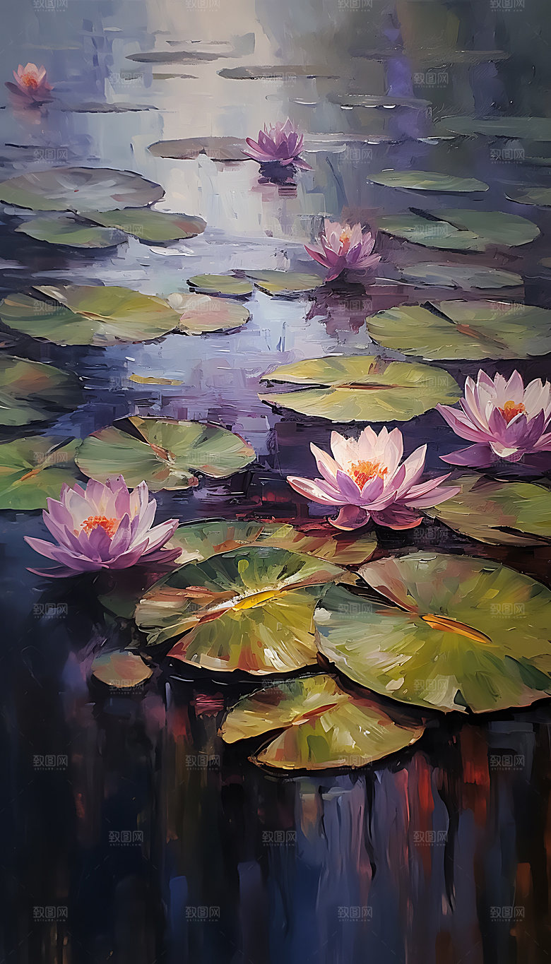 荷花中国风清廉装饰画