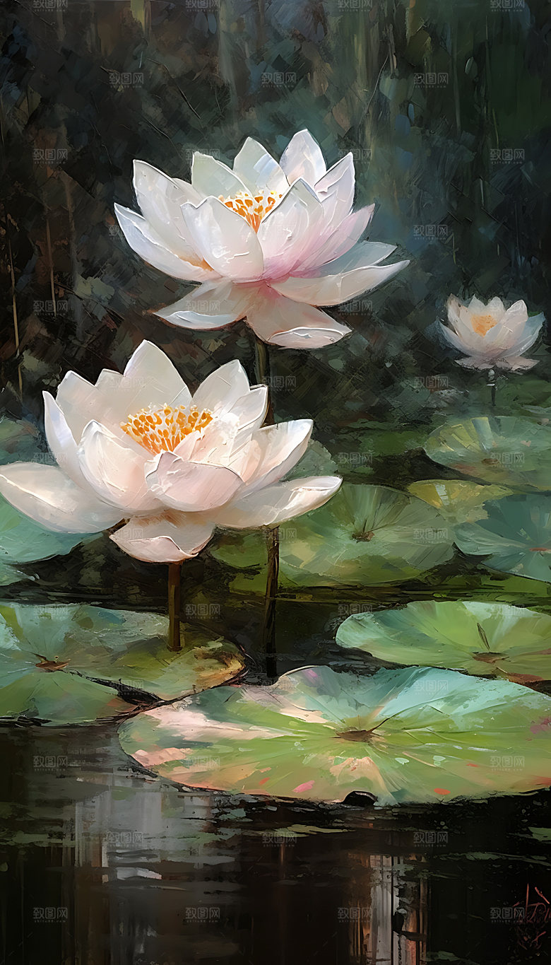 荷花清廉中国风装饰画