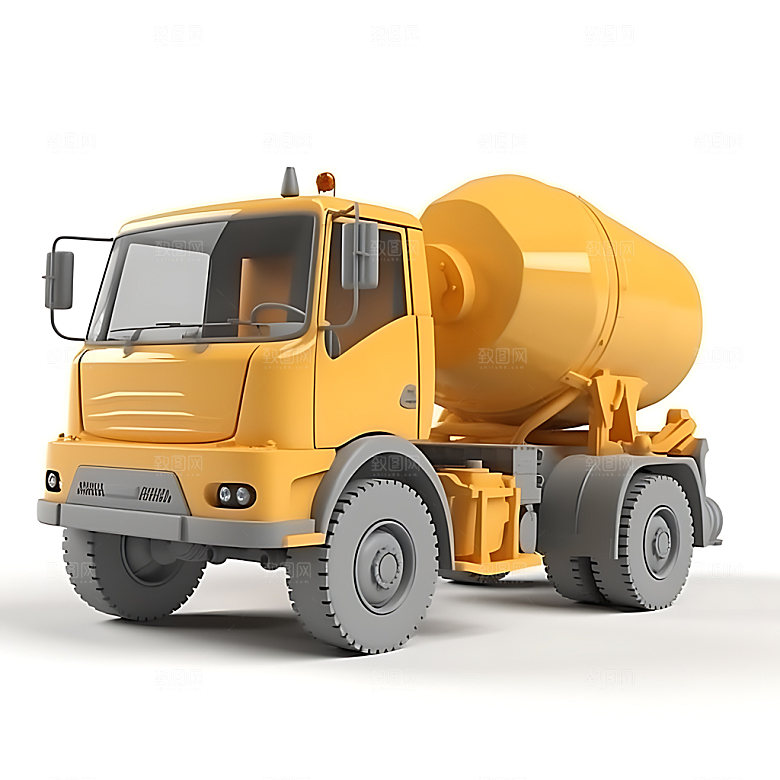 混凝土搅拌车3D建筑模型