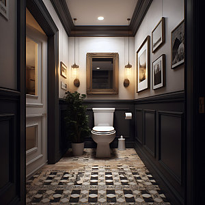 卫生间淋浴间室内设计效果图