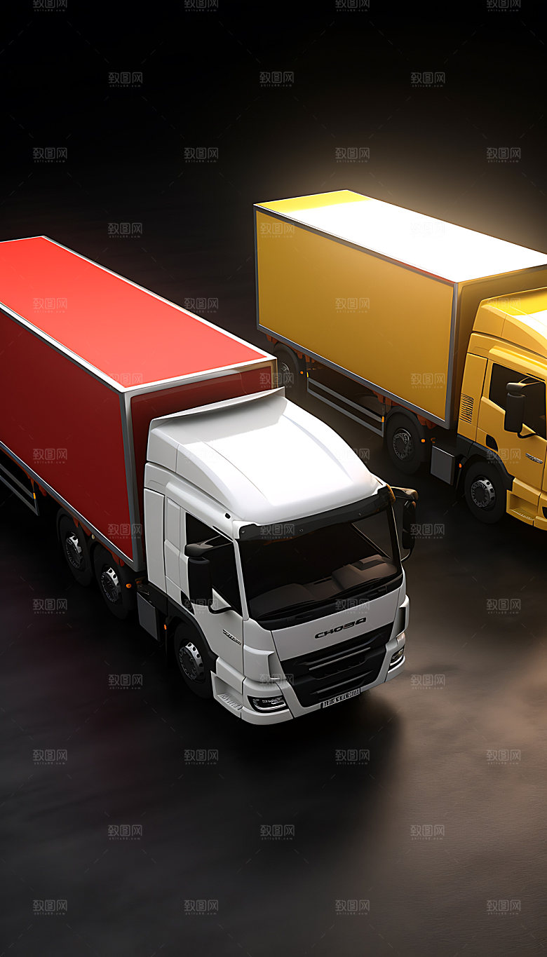 厢式货车3D物流模型