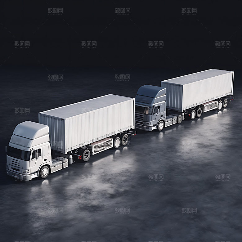 厢式货车3D立体模型