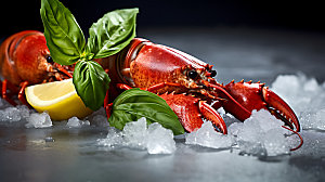 龙虾烧烤夏季美食摄影图
