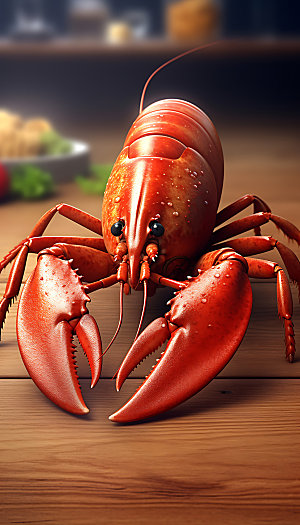 龙虾夏季美食美味摄影图