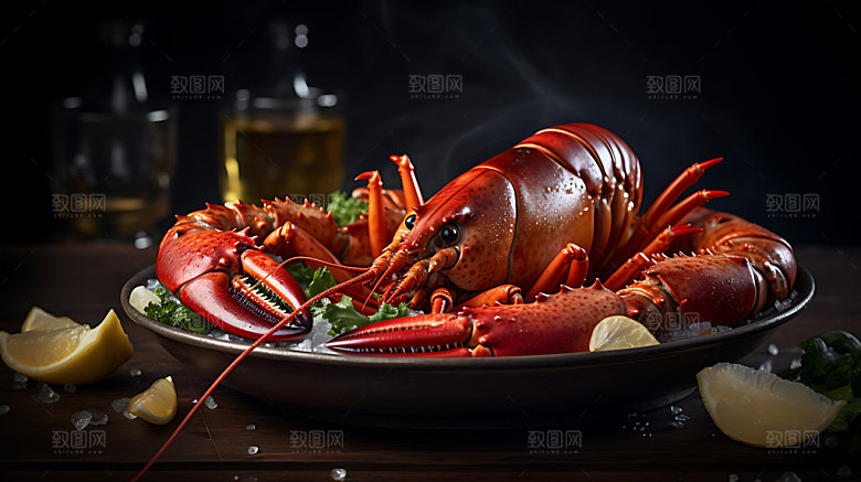 龙虾夏日精致摄影图