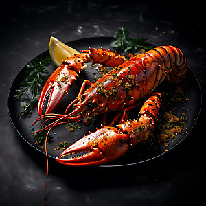 龙虾夏季美食海鲜摄影图